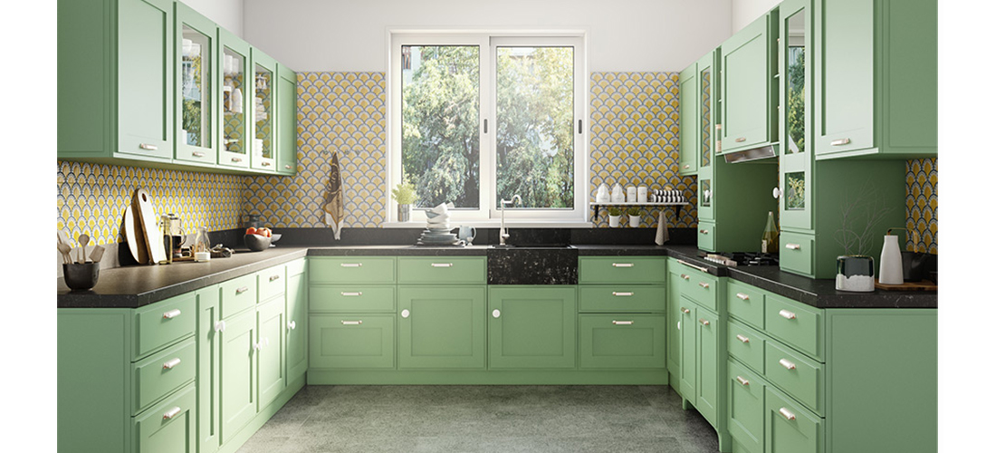 U Shaped Modular Kitchen